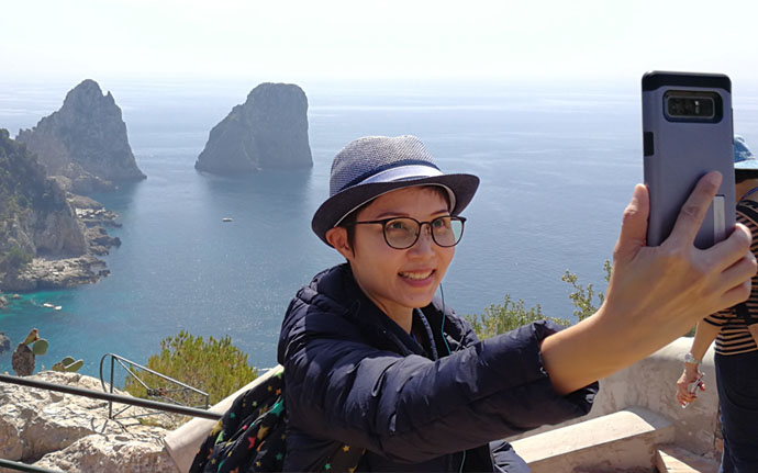 Selfie with the Faraglioni Selfie with the Faraglioni