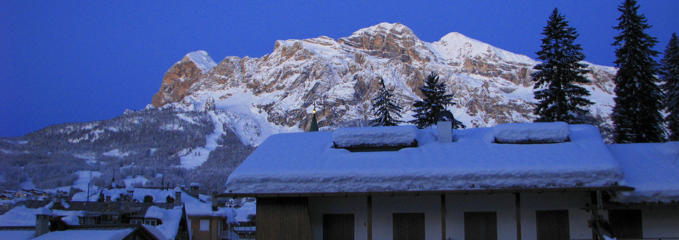 Be awed by the view at dawn from your hotel in Cortina!